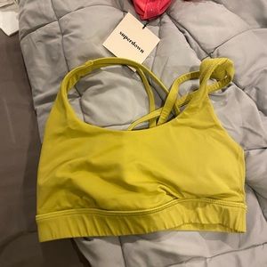 lulu yellow sports bra size 4